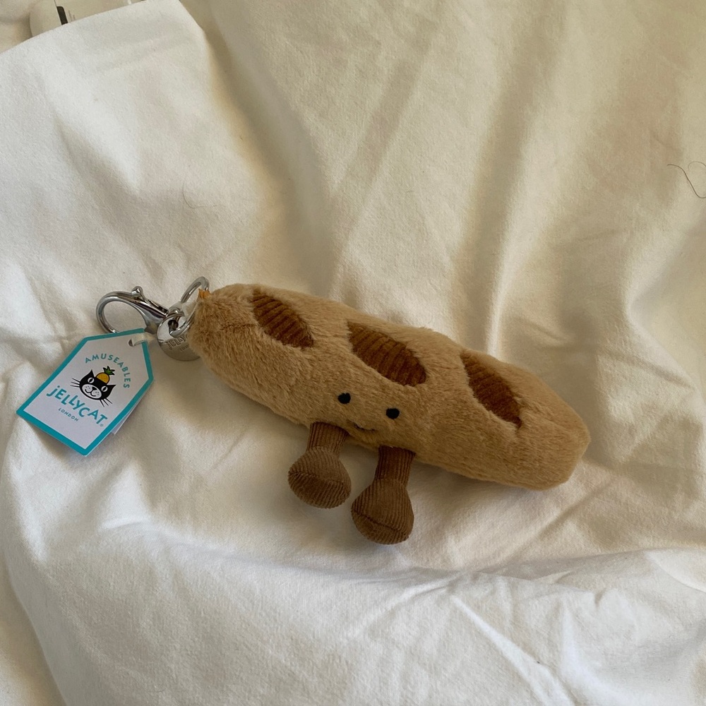 jellycat amusable baguette keychain